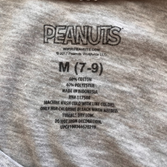 Grey Peanuts Snoopy "Bleah" Mondays T-Shirt - Picture 7 of 9